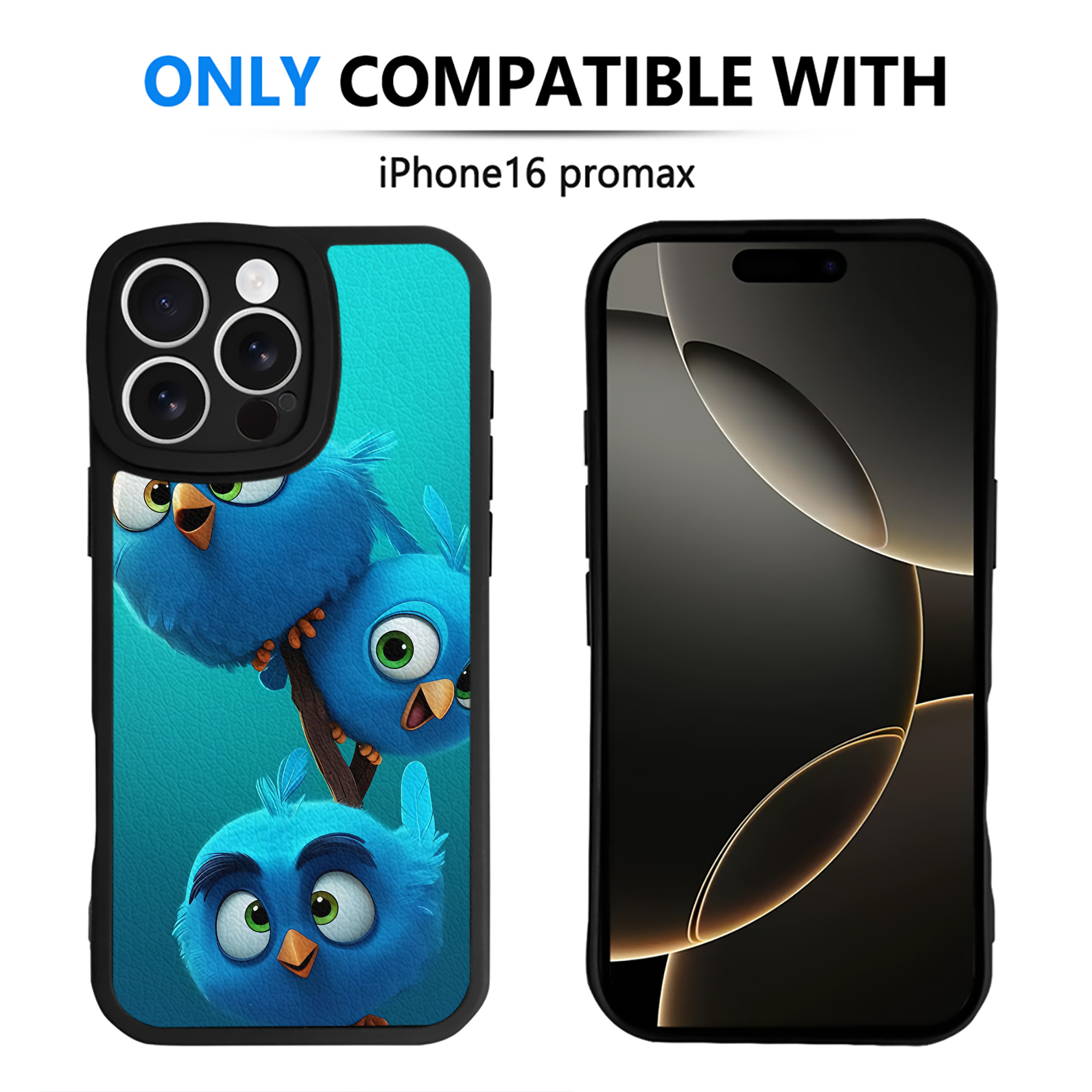 （画像用） Angry Birds アングリーバード 【iPhone 16シリーズ対応】シリコンスマホケース（レザー調） 材質：シリコン